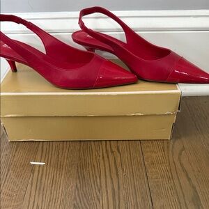 Elegant Red Slingback Heels